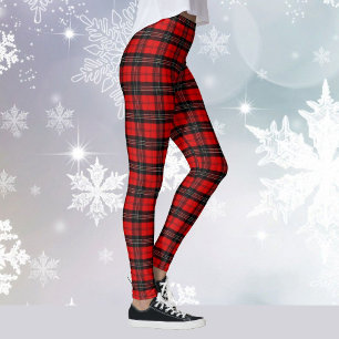 Black Play Tartan Yoga jul Helgdag Running Leggings