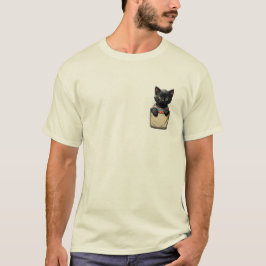 Black Pocket Cat T Shirt