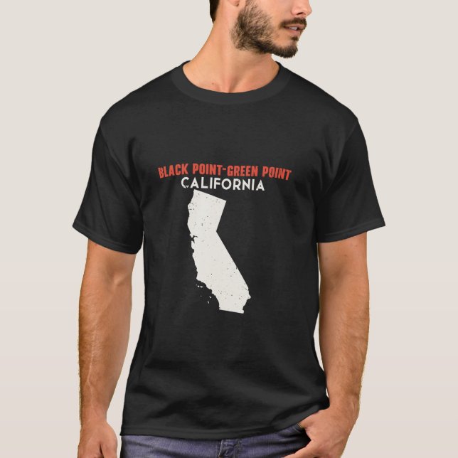 Black Point Grönt Point California USA State Ameri T Shirt (Framsida)