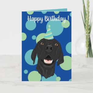 Black Pointer Puppy Birthday Helgkort