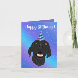 Black Pointer Puppy Birthday Helgkort