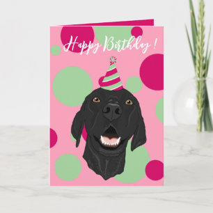 Black Pointer Puppy Birthday Tack Kort