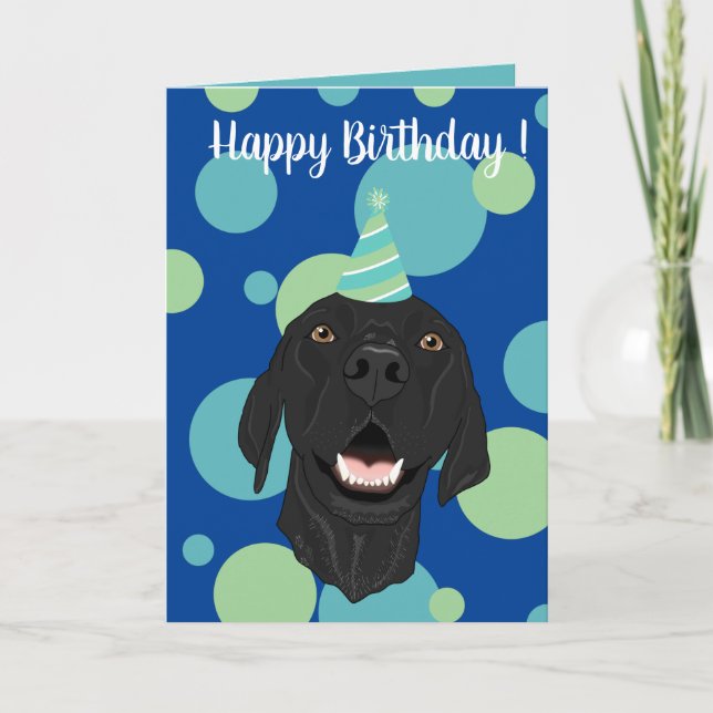 Black Pointer Puppy Birthday Tack Kort (Framsida)
