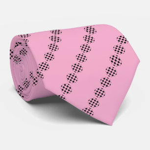 Black Polka Dot Circles Mönster on Bubblegum Rosa Slips