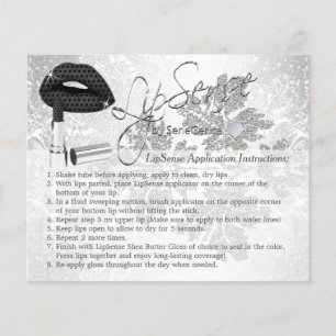 Black Polka Dot Läppar Instruction Flyer