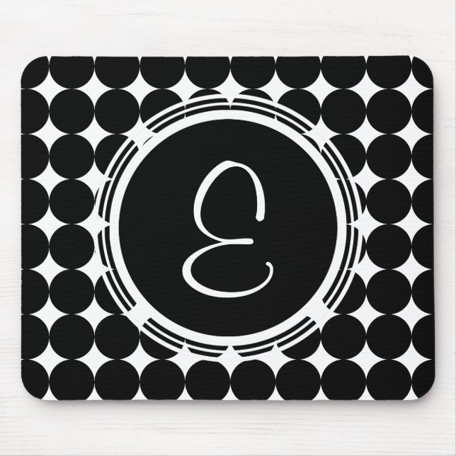 Black Polka Dot Monogram Musmatta (Framsidan)