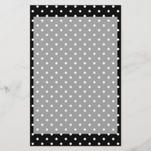 Black polka dot mönster