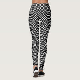 Black Polka Dot Mönster Leggings