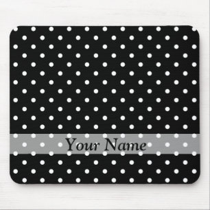 Black polka dot mönster musmatta