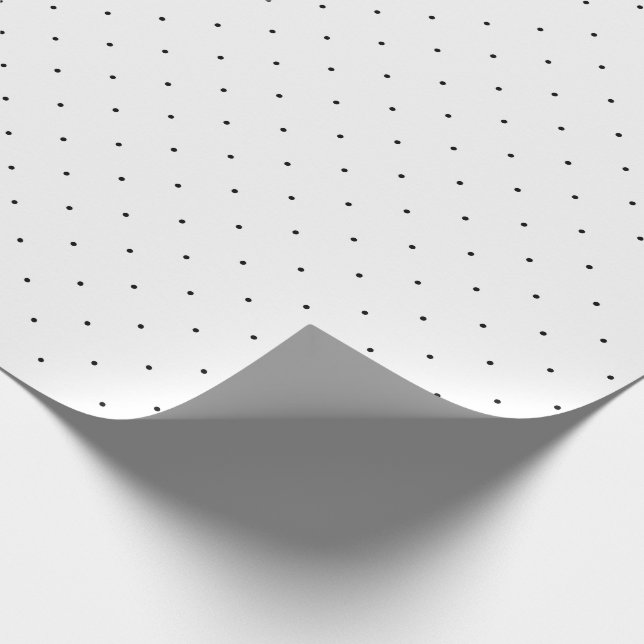 Black Polka Dot Presentpapper (Hörn)