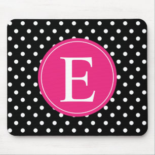 Black Polka Dot Rosa Monogram Musmatta