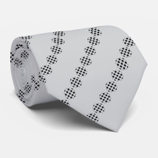 Black Polka Dot Skärm Circles Mönster on Grått Slips