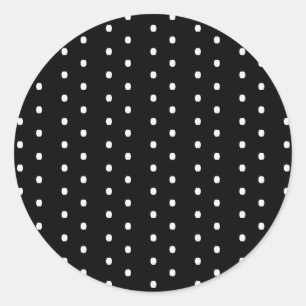 Black Polka Dot Stickers Runt Klistermärke