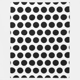 Black Polka dots Fleecefilt