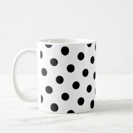 Black Polka dots Kaffemugg