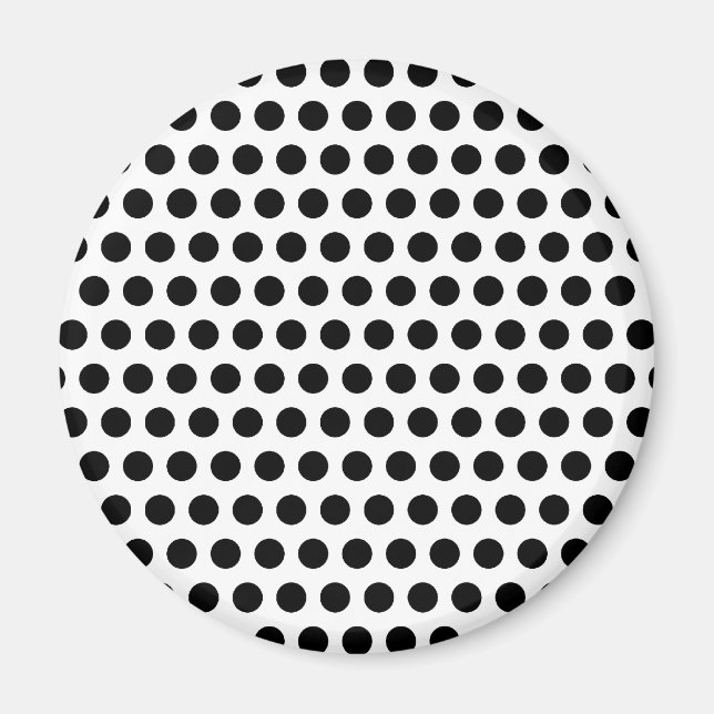 Black Polka dots Magnet (Framsidan)