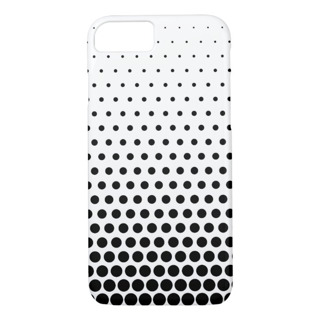 Black Polka dots Modern White Case-Mate iPhone Skal (Baksida)