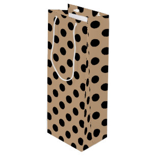 Black polka dots på beige