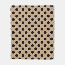Black polka dots på beige