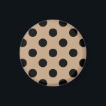 Black polka dots på beige magnet<br><div class="desc">Black polka dots på beige</div>