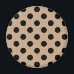 Black polka dots på beige magnet<br><div class="desc">Black polka dots på beige</div>