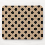 Black polka dots på beige musmatta<br><div class="desc">Black polka dots på beige</div>