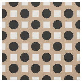 Black polka dots på beige tyg