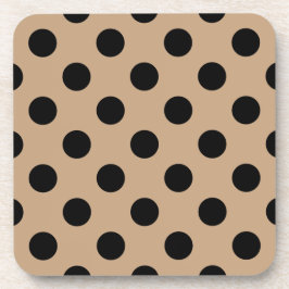 Black polka dots på beige underlägg