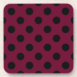 Black polka dots på burgundy underlägg