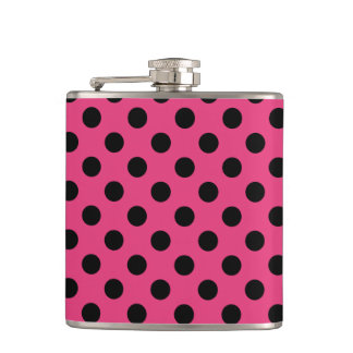 Black polka dots på fuchsia fickplunta