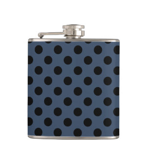 Black polka dots på grått-blue fickplunta