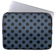 Black polka dots på grått-blue
