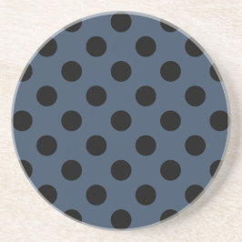 Black polka dots på grått-blue underlägg