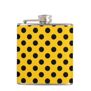 Black polka dots på gult fickplunta