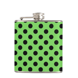 Black polka dots på kalkgrönt kalk fickplunta