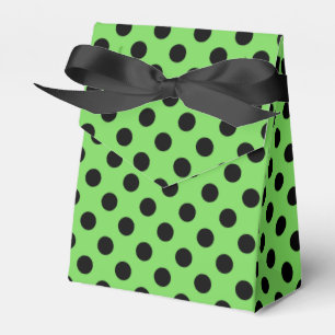 Black polka dots på kalkgrönt kalk presentaskar