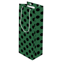 Black polka dots på kelly grönt