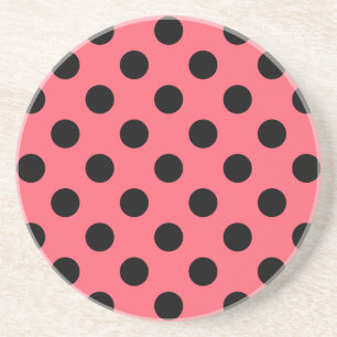 Black polka dots på korall underlägg
