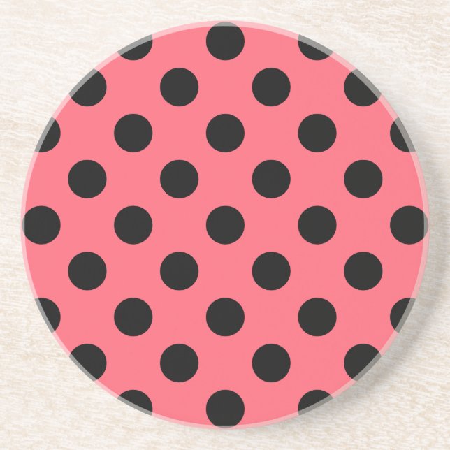 Black polka dots på korall underlägg (Framsidan)