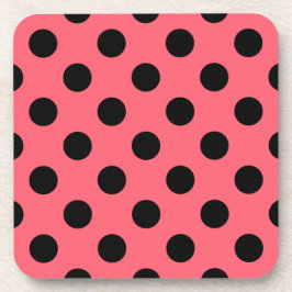 Black polka dots på korall underlägg