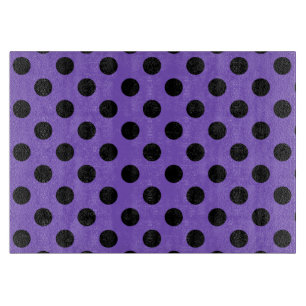 Black polka dots på lavender