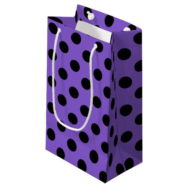 Black polka dots på lavender (Framsidan Vinklad)