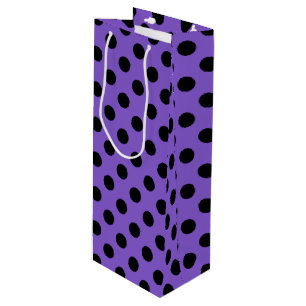 Black polka dots på lavender