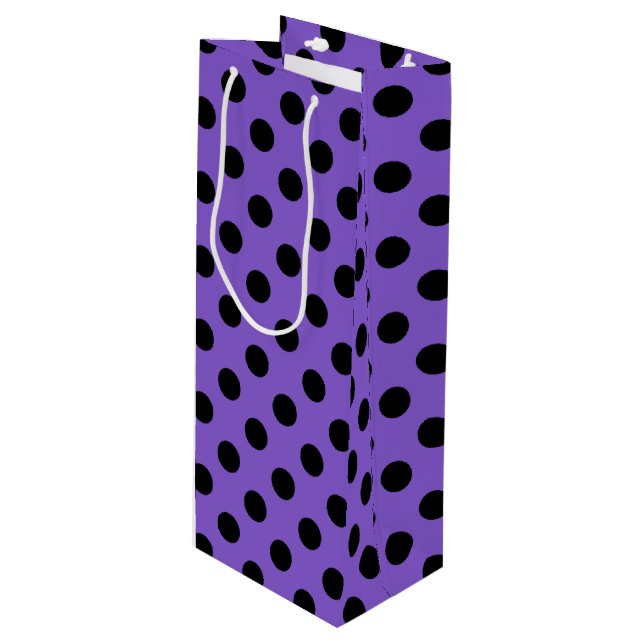 Black polka dots på lavender (Framsidan Vinklad)