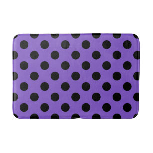 Black polka dots på lavender badrumsmatta