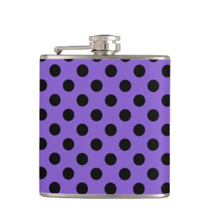 Black polka dots på lavender fickplunta