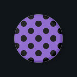Black polka dots på lavender magnet<br><div class="desc">Black polka dots på lavender</div>