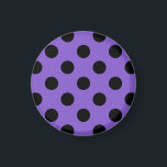 Black polka dots på lavender magnet<br><div class="desc">Black polka dots på lavender</div>