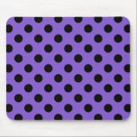 Black polka dots på lavender musmatta<br><div class="desc">Black polka dots på lavender</div>