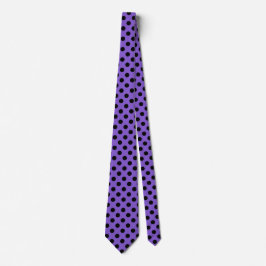 Black polka dots på lavender slips